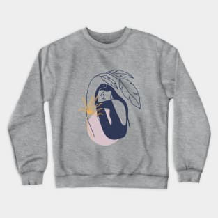 Summer Women Leaf Illustrations Crewneck Sweatshirt